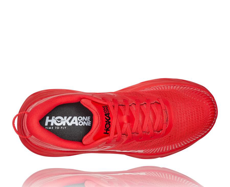 Hoka One One Tenisky Panske Červené - Bondi 7 - 74623-UJAS